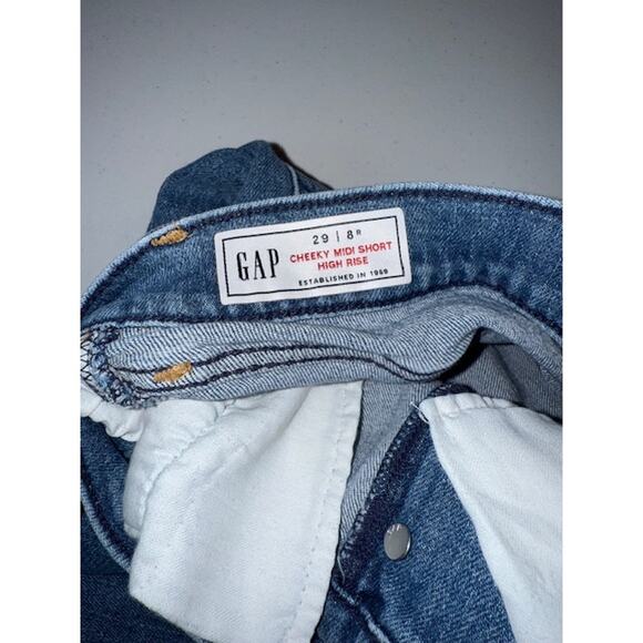 Gap Cheeky Midi Short High-Rise 29/8R Button Fly Women's Jeans - Picture 5 of 6